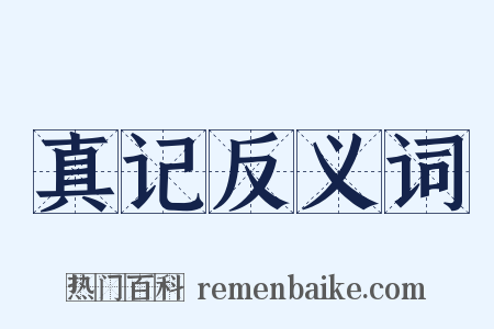真记反义词是什么意思的图片